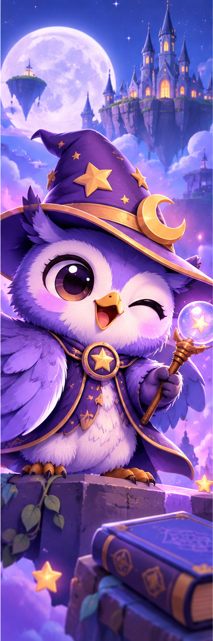 Wet Owl Wizard mascot